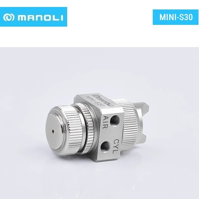 MANOLI MINI-S30 مسدس رش أوتوماتيكي من الفولاذ المقاوم للصدأ ذو ضغط الهواء المنخفض، وكلاء إطلاق، ونقل المياه الإلكترونية، وزيت مضاد لبصمات الأصابع