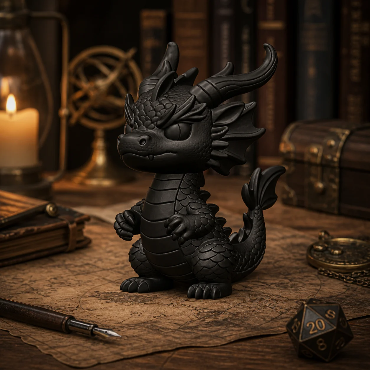 Mini Dragon Statue 3D Printed Fantasy Desk Decoration Collectible Figurine Perfect for Home and Office Gift Mini Dragon Figurine