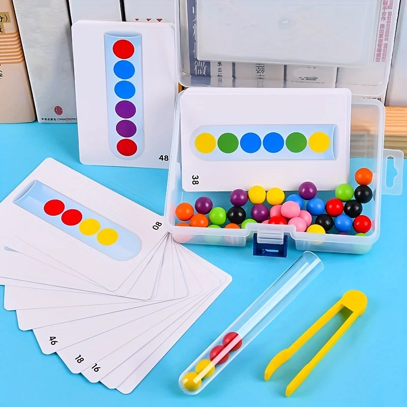 

Kids Clip Beads Test Tube Toys Children Logic Concentration Fine Motor Training Color Matching Games Montessori Educational Toys