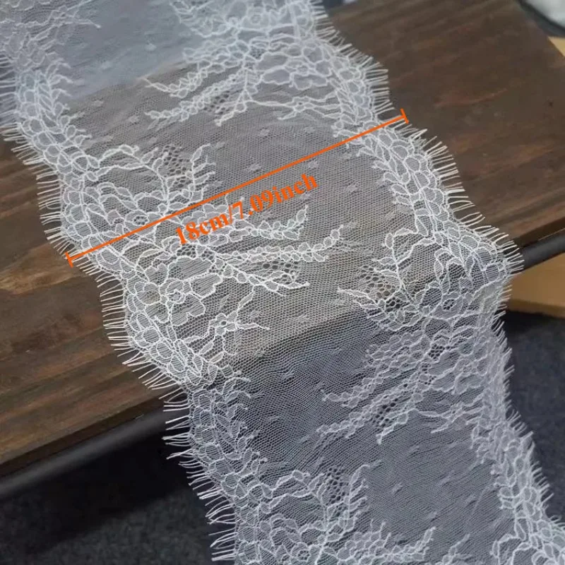 12 Meter High-quality Thread-cutting Eyelash Lace Trimming Accessories for DIY Clothing and Skirt Edge Decoration