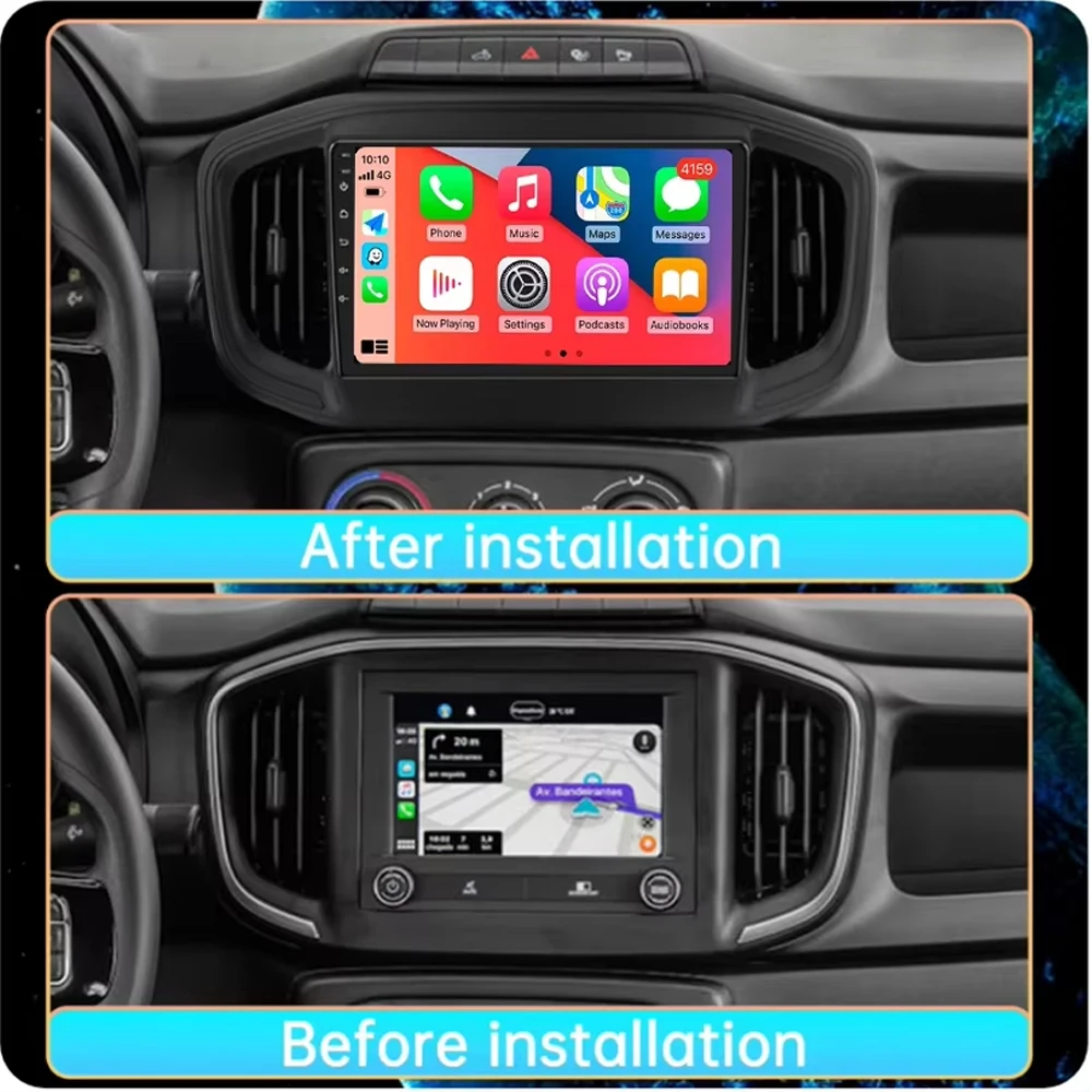 أندرويد 15 لشركة فيات سترادا 2020 - 2022 راديو السيارة الوسائط المتعددة مشغل فيديو Carplay مسجل شرائط نظام تحديد المواقع رئيس وحدة WIFI 4G No 2din DVD