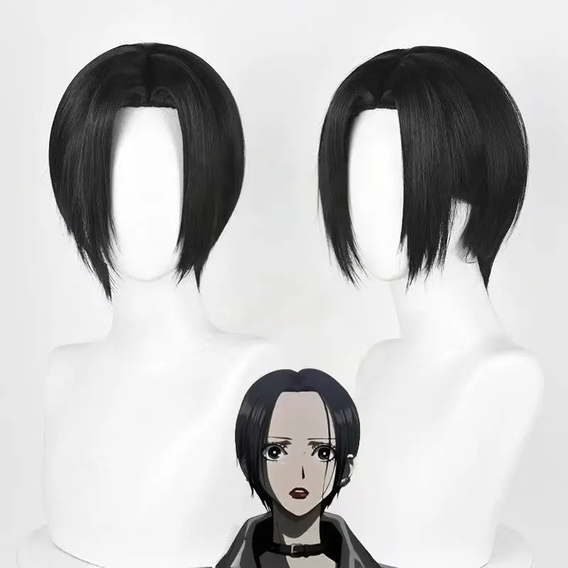Oosaki Nana Cosplay Wig Black Middle Part Short Bob Wig Matte Fiber Heat Resistant Hair With Wig Cap For Halloween comic Con