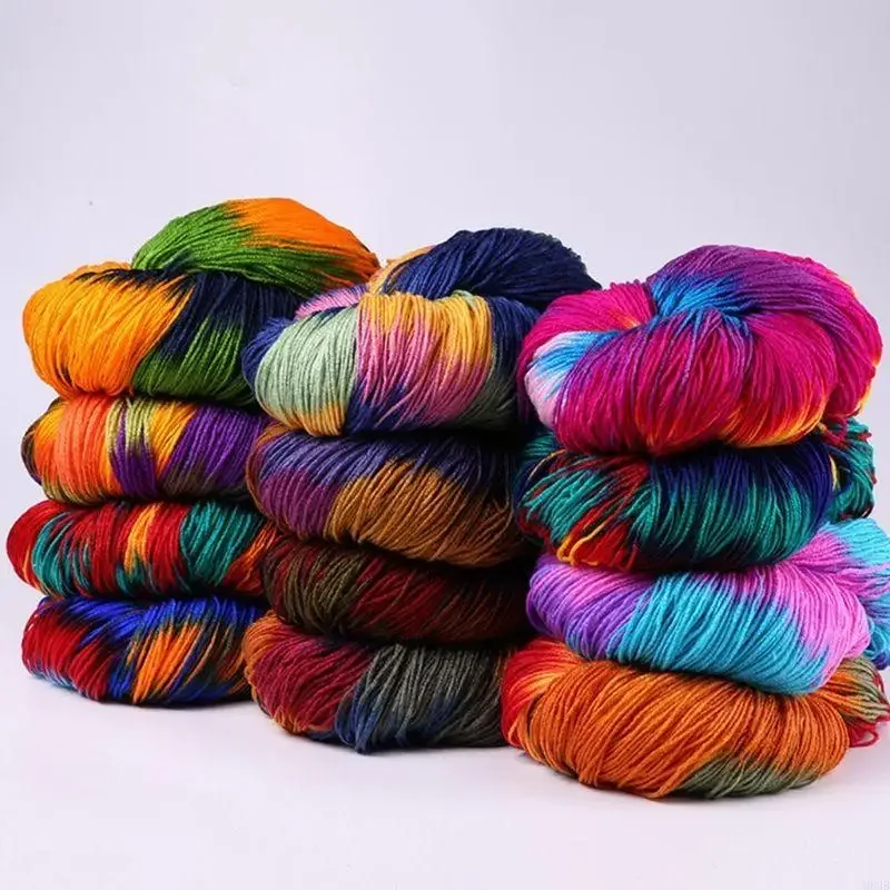 50g Mixed Colorful Knitting Yarn Acrylic Fiber Soft Anti-Pilling Dyed Hand-Knitted Crochet Thread for DIY Craft Sweater