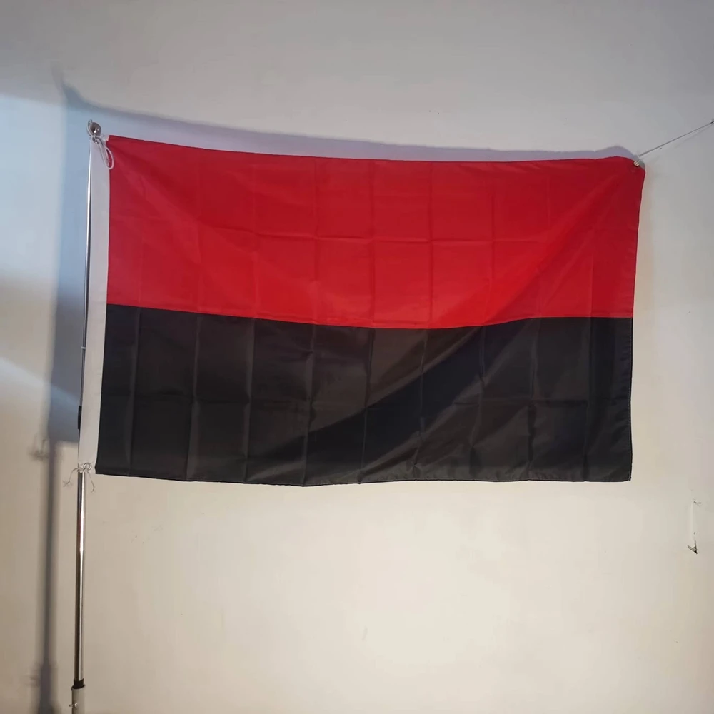 Macedonia Red Black Flag Banner Indoor Outdoor For Decor 90x150cm Polyester