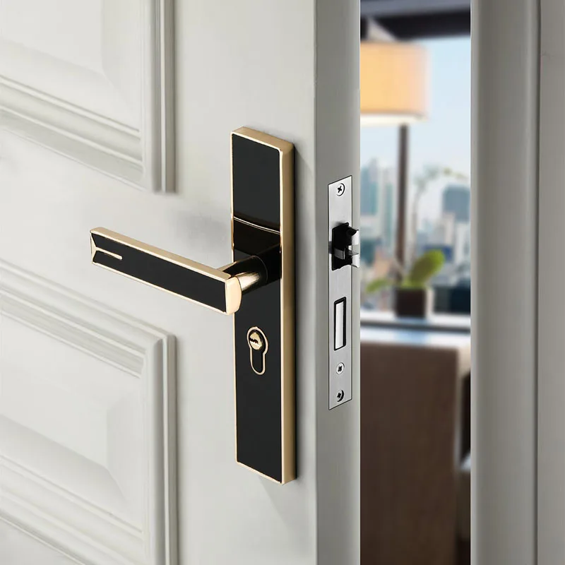 Apartment Room Wood Door Lock Set  House Anti-theft House Interior Door Bedroom Furniture Security Lock For Home Doors With Key