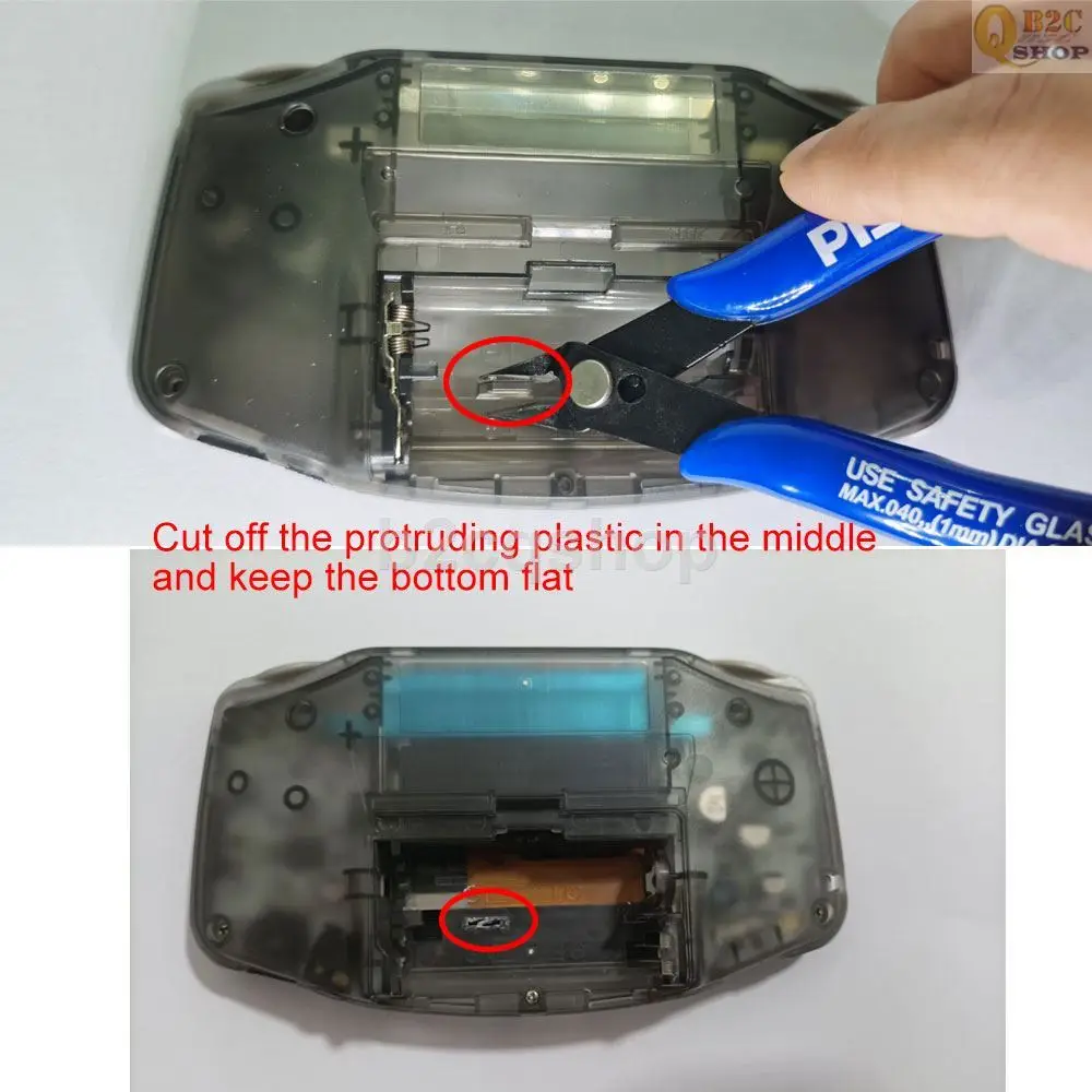 1800mAh Rechargeable Battery Module Board Kit USB-C Cable For Gameboy Advance GBA Universal Lithium Battery Mod
