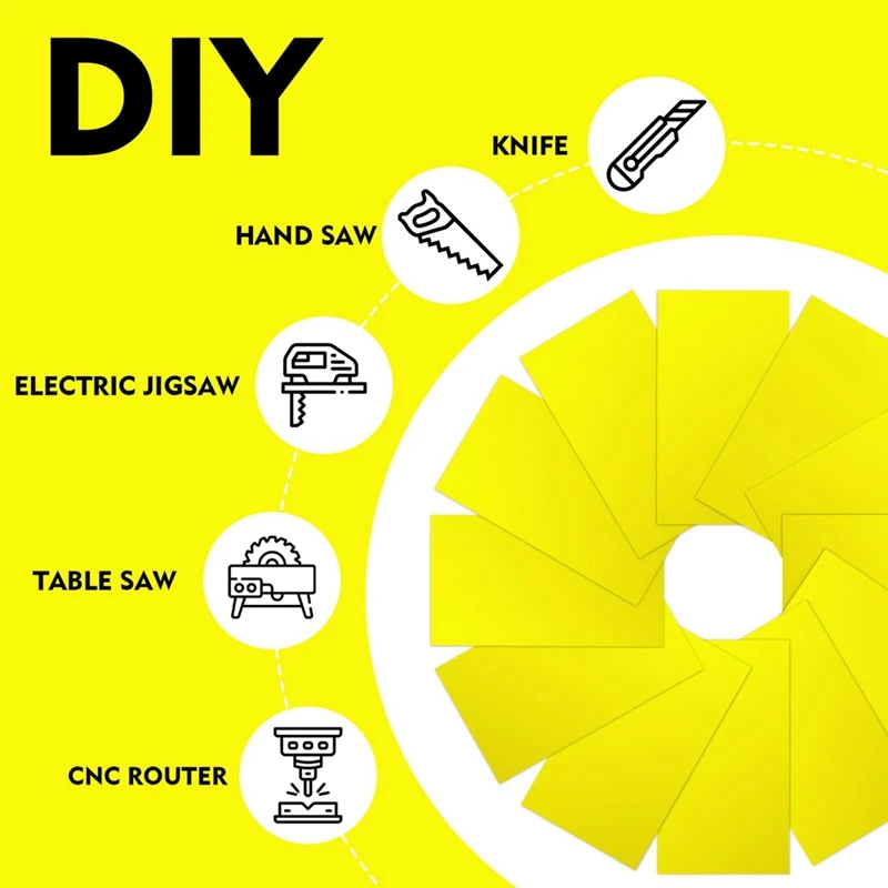 Grawerowanie laserowe Żółty dwukolorowy arkusz z tworzywa ABS, materiały 11,8 x 6,49 x 0,05 cala Dwukolorowy arkusz z tworzywa sztucznego