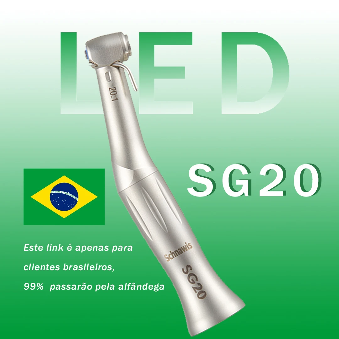 SG20 contraangulo Dental Low Speed Handpiece 20:1 Reduction Implant Surgery Contra Angle Handpiece Air Turbine