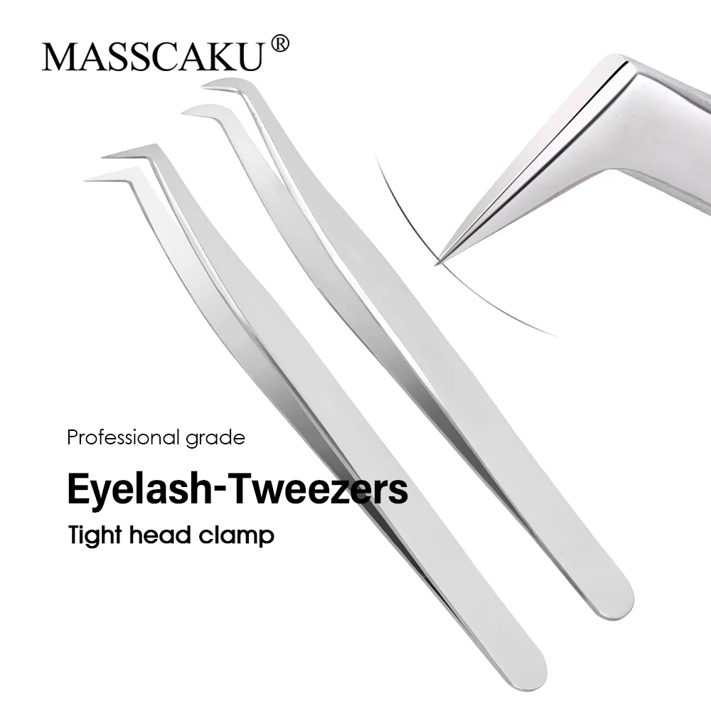 New Arrival Waterproof Curved Head Lashes Beauty Makeup Tools Stable Non-defrmation Minimalist Eyelash Tweezers Easy to Operate