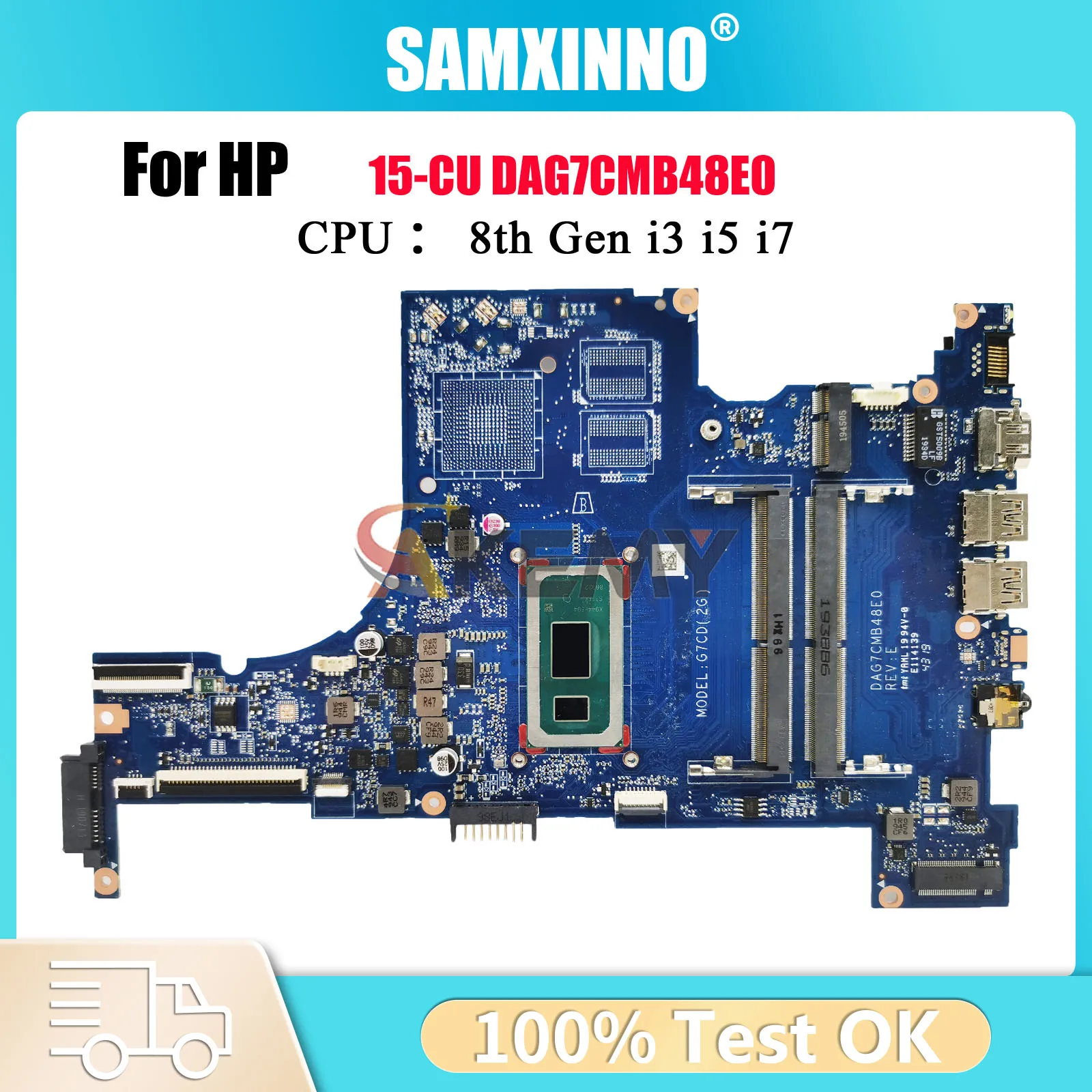 

DAG7CMB48E0 для ноутбука HP Pavilion 15-CU, материнская плата с процессором i3 i5 i7 8-го поколения UMA L36254-601 L36254-001 100% полностью протестировано