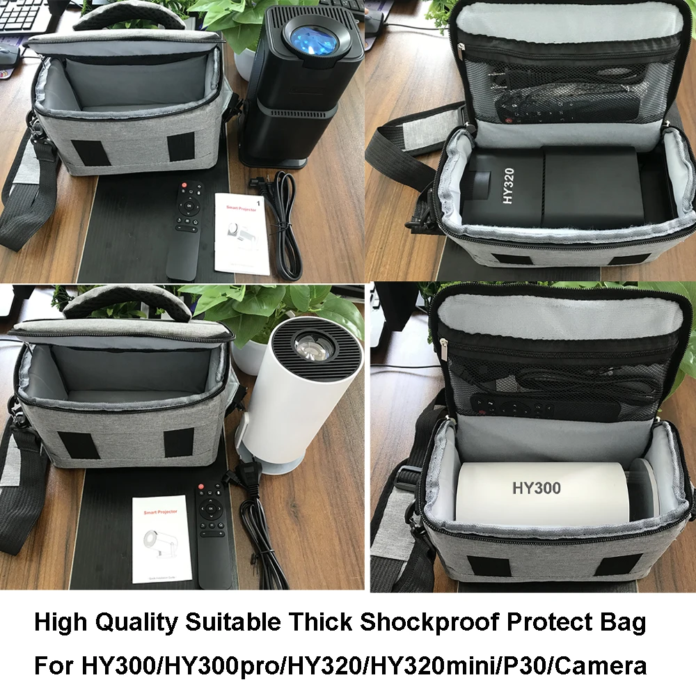 High quality HY300 HY320 Projector bag thickened sponge shockproof camera case,storage bag for mini Projector HY300pro HY320mini