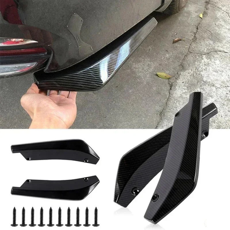 Universal Car Front Rear Bumper Strip Lip Spoiler Diffuser Splitter Scratch Protector Carbon Fiber Winglets Side Skirt Extension view 4