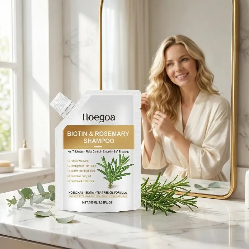 

Organic Rosemary Amino Acid Shampoo For Hair Growth Scalp Deep Cleansing Oil Control Strengthening Damaged Root 100ml