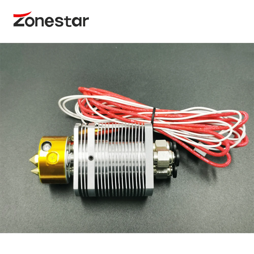 ZONESTAR 3-IN-1-OUT colore di miscelazione HOTEND 1.75mm filamento 0.4mm MK7 MK8 ugello parti della stampante 3D estrusore 24V j-head