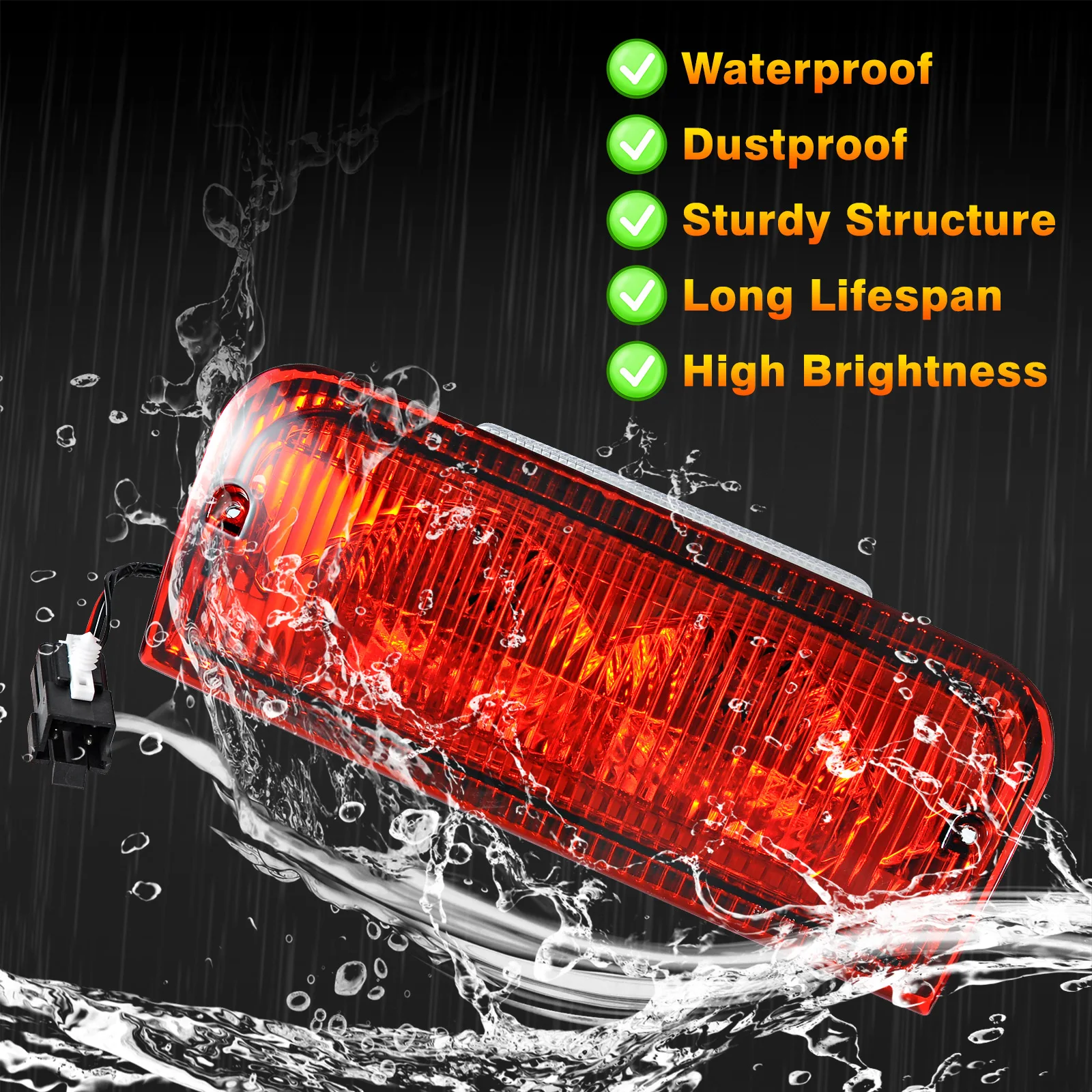 

6C2Z13A613B F2UZ13A613B Car High Brake Light Third Brake Light with Indoor Lamp For Ford E-150 250 350 450 Econoline Super Duty