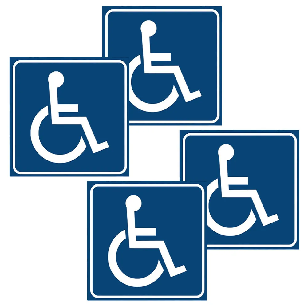 4 Pcs Wheelchair Allergic Warning Sticker Disabled Specific Identification Stickers