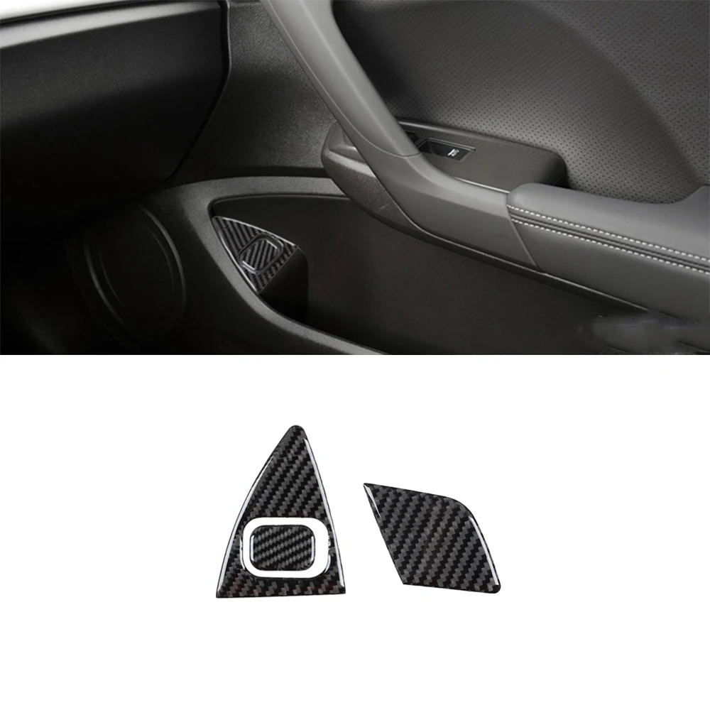 Front Passenger Door Button Decoration Cover Decal Trim Carbon Fiber Car Interior Accessories for Acura TSX 2009-2021 2022 2023