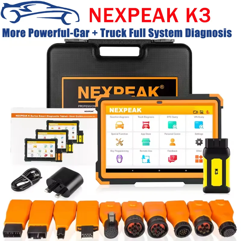 

NEXPEAK K3 OBD2 Scanner Heavy Duty Diagnostic Tool For Car and Truck OBD2 Key Programmer Odo-meter Adjustment Car Diagnosis