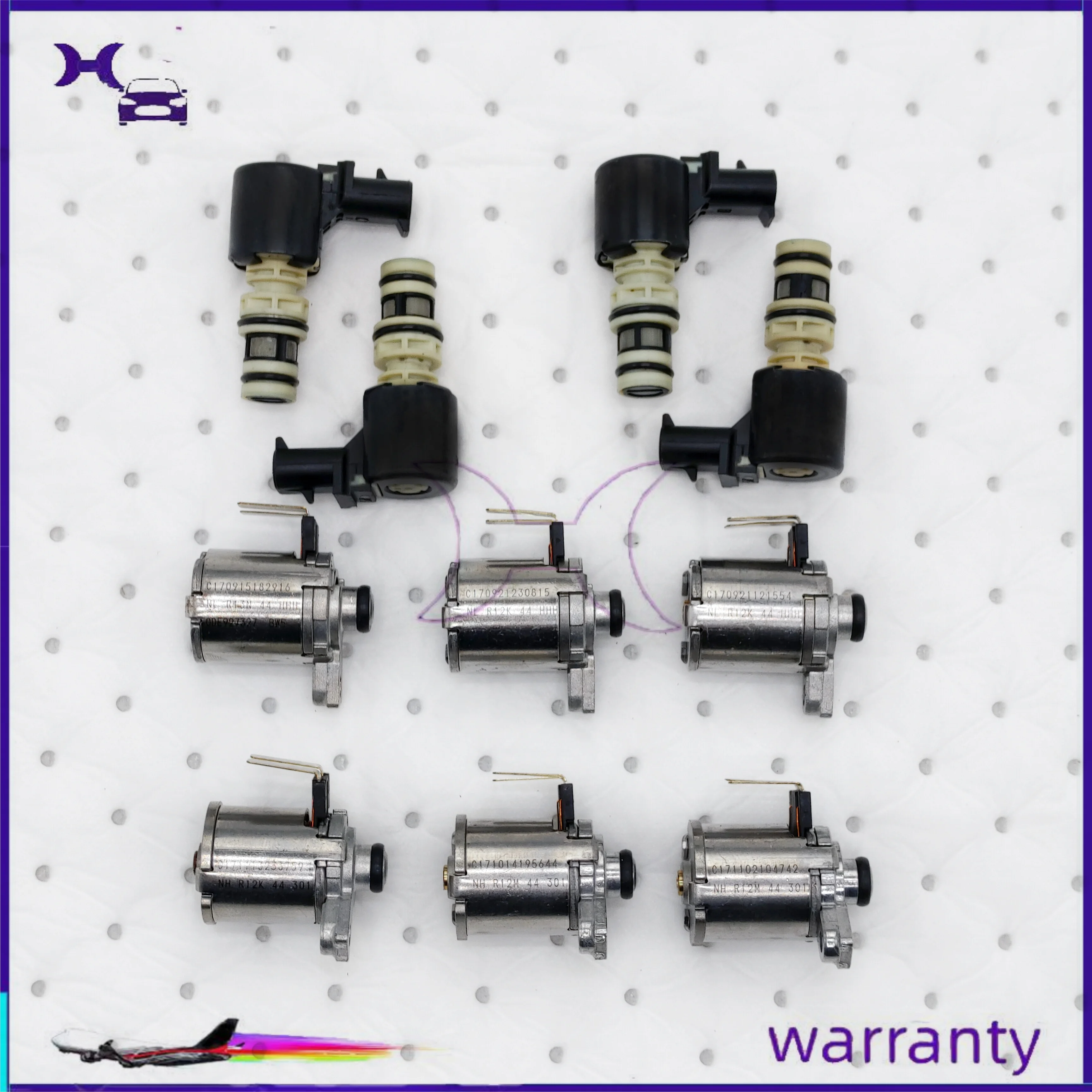 

575R6 6-Speed Auto Gearbox Solenoid Valve Set 10PCS BTR M78 M11 For SsangYong Corando Car Accessories