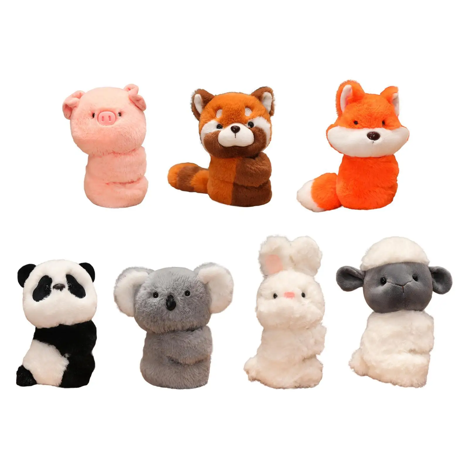 Animal Bracelet Plush Doll Adorable Lifelike Soft Holiday Gifts Transforming Ring Toy Animals Doll Interactive Toy Figures