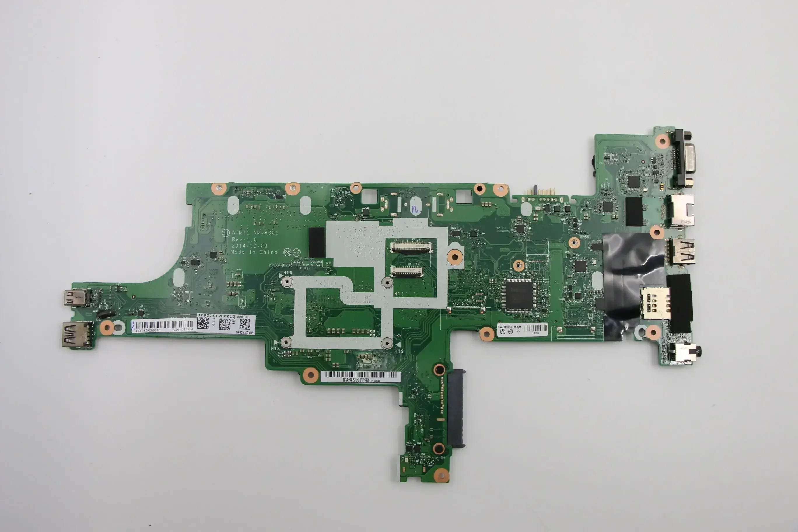 Motherboard For Lenovo ThinkPad T450s Laptop Mainboard I5-5200U UMA 4G 00HT736