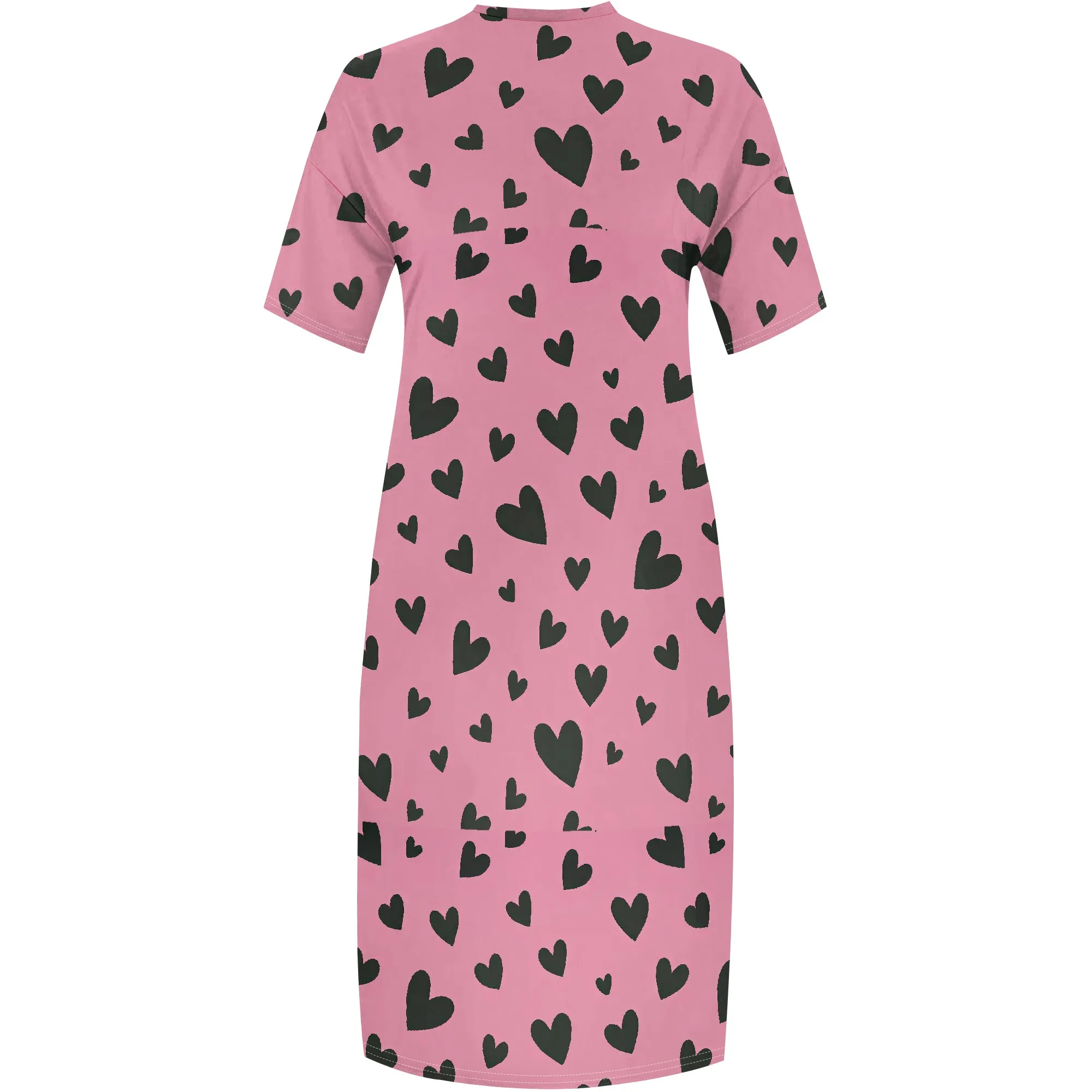 Women's Plus Size African Print Dresses Casual Loose Pocket Short Sleeve Long Maxi Dress