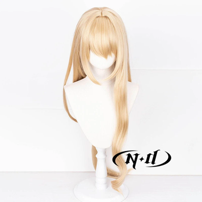 ND Honkai Star Rail คอสเพลย์วิกผม Luocha คอสเพลย์ยาวผมสีเหลืองวิกผมสังเคราะห์ทนความร้อนสําหรับเกม Comic Con Coser คริสต์มาส