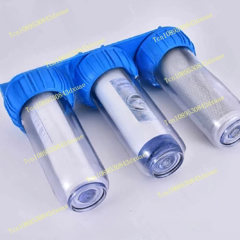 10 Inch 3 Stage Whole House Water Filter Transparent Filter Housing Pre Water Purifier System for Kitchen