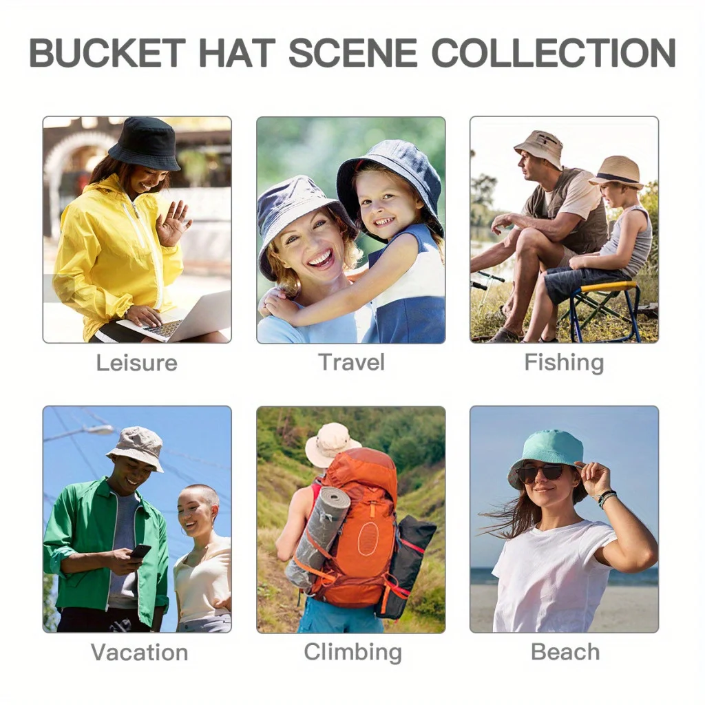 Party Echidna UnisexPersonality Bucket Hats Fishermen Caps Outdoor Casual Cap Sunscreen Hat