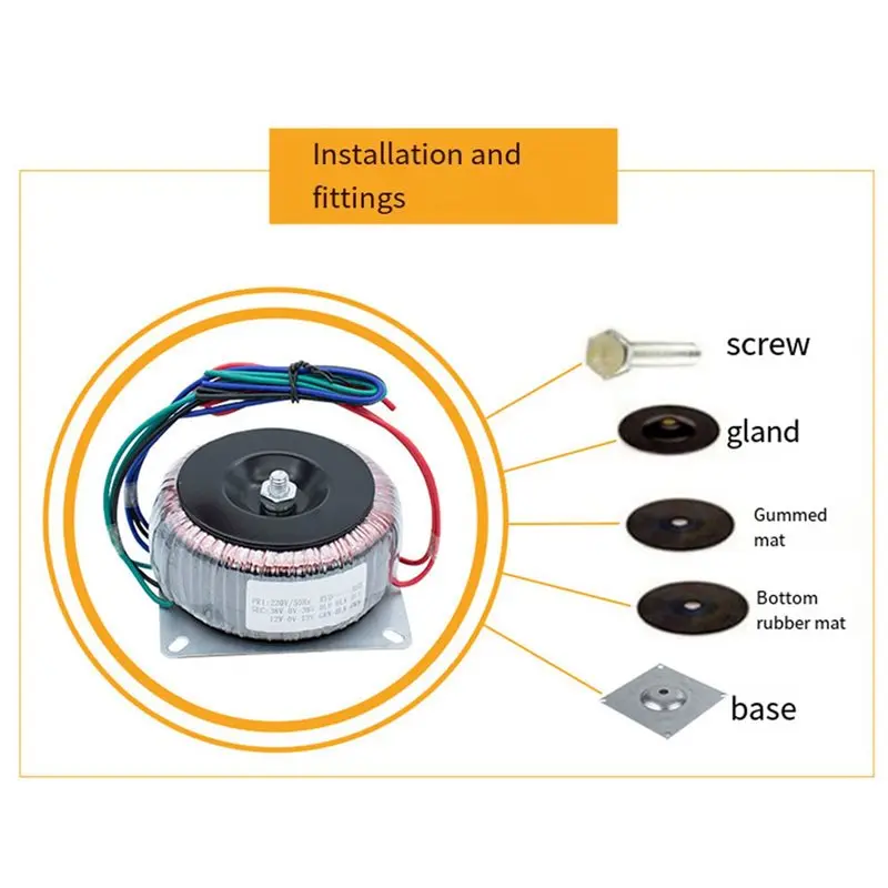 2X 300 واط محول دائري إمدادات الطاقة الأمامي والخلفي المرحلة مكبر كهربائي محول 220 فولت #4