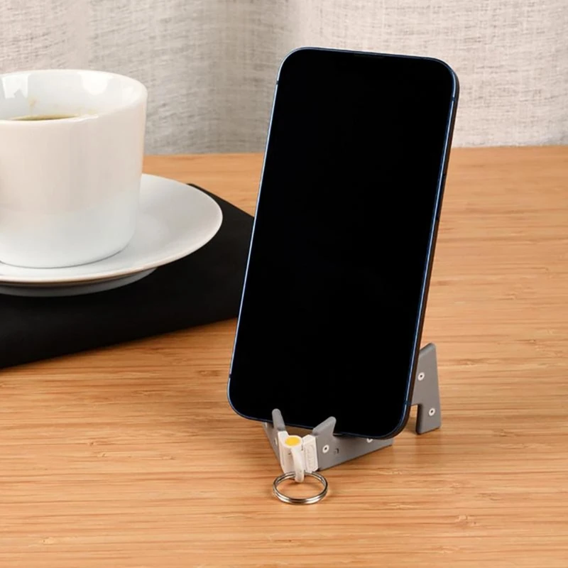 Portable Keychain Pendant Mobile Phone Tablet Holder Stand Creative-Keyring Lightweight Mini Desk Cellphone Support Rack image 2
