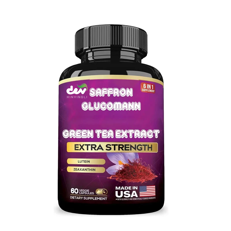 Saffron supplements contain glucomannan, green tea extract and lutein, providing vision support and daily health benefits