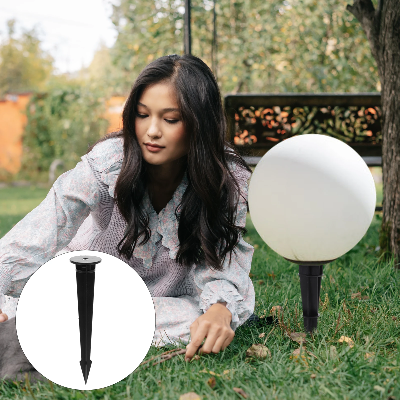 6 قطع من أوتاد أرضية بلاستيكية متينة لاستبدال ضوء LED ملحقات إضاءة المناظر الطبيعية المقاومة للعوامل الجوية أوتاد إضاءة LED