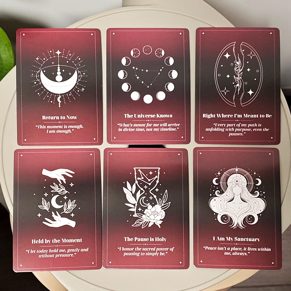 40 Pcs Oracle Cards Affirmation Oracle Deck Cards Quiet Light Within 10.4*7.3cm