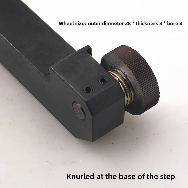 Single Wheel Straight Knurling Tool – 20x20/25x25mm Shank, Shoulder Knurling, Pitch 0.8-2.0mm for CNC Lathe