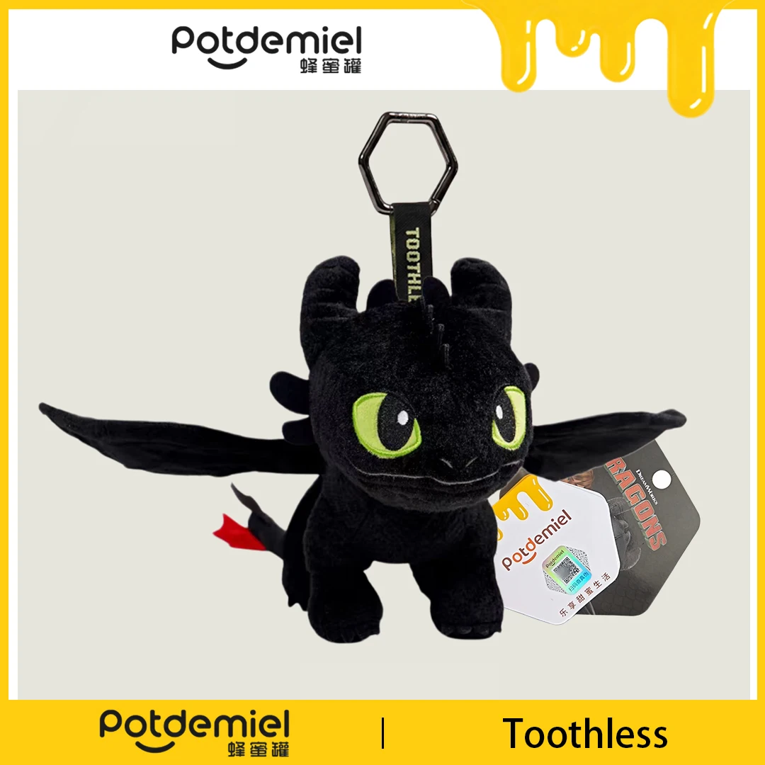 Potdemiel Dragons Toothless Plush Bead Chain Keychain Phone Charm Key Ring Bag Charm Holiday Souvenir Gift Collectible Figure