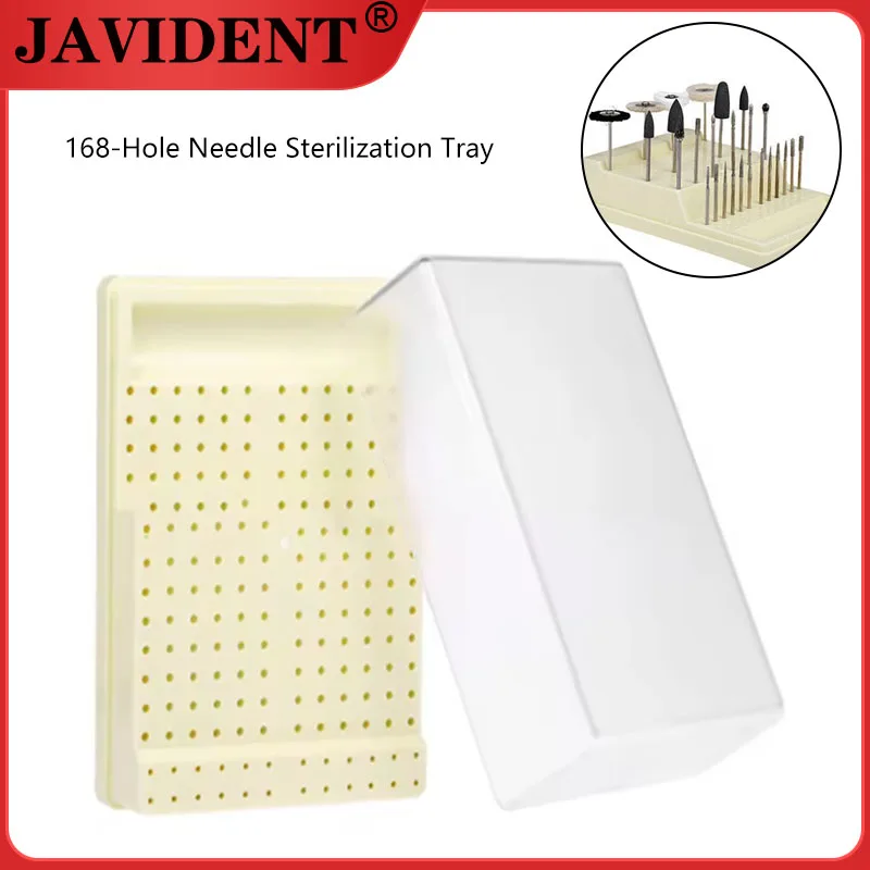 

1Pcs Dental 168-Hole Plastic Drill Bit Case High/Low Speed Long/Short Handpiece Sterilization Tray Oral Laboratory Instruments