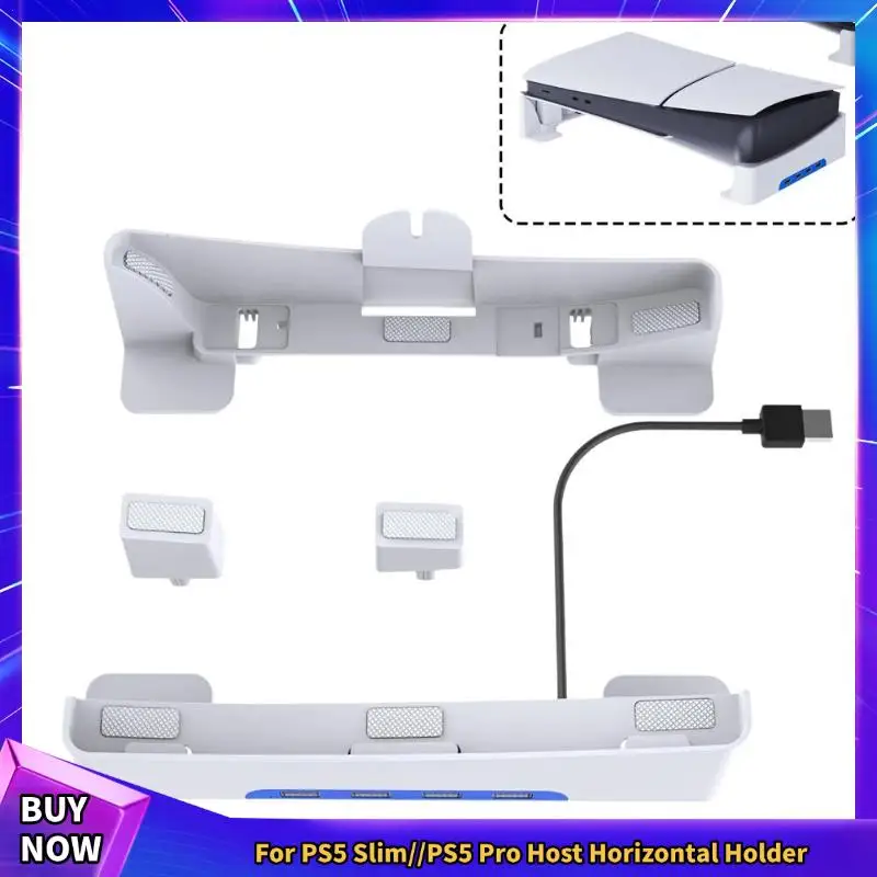 Base Stand For PS5 Slim Host Horizontal Holder Display Dock Bracket No USB/4USB Port HUB Disc Version Digital Edition Accessory