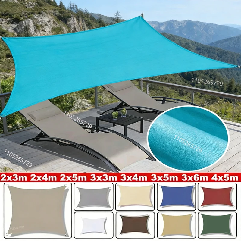 13 couleurs de pare-soleil de voiture en toile imperméable, pare-soleil de jardin, terrasse, piscine rectangulaire