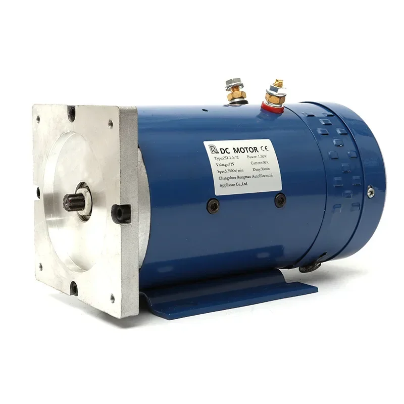 Manufacturers supply 60v 72v 1.3kW DC motor power unit motor copper wire movement oil pump motor.