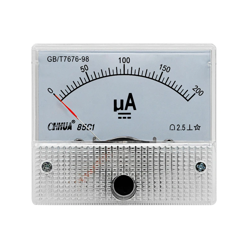 85C1 Microamps Meter Analog DC Amp Meter Gauge 30uA 50uA 100uA 200uA 300uA 500uA 1000uA Micro Current Test