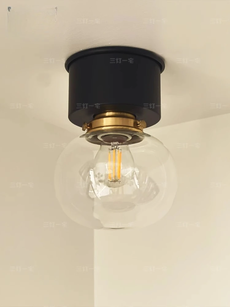 

Американские стеклянные светильники для прохода, коридорные светильники, старинные ностальгические входные светильники, небольшие потолочные светильники для крыльца