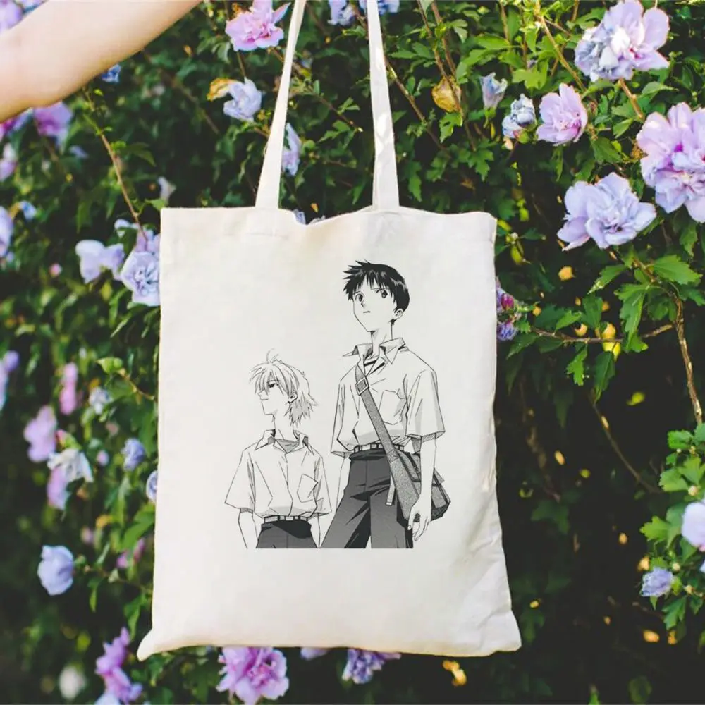 the Summer Hikaru Died Canvas Tote Bags Recyclable Library Travel Zero Waste Shopping Bag Sustainable Unique Pattern Events