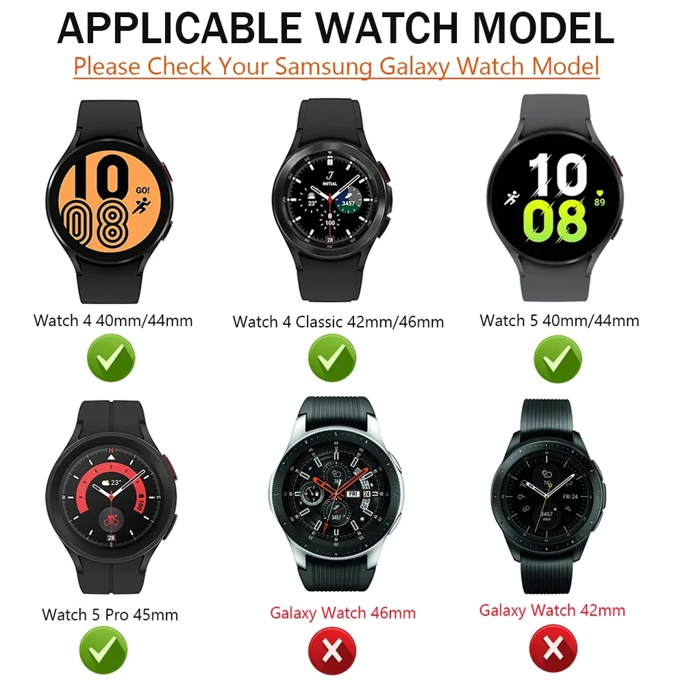 Кожаный ремешок для часов Samsung Galaxy Watch 5 Pro 45 мм 44 мм 40 мм/Galaxy Watch 4 Classic 42 мм 46 мм Смарт-часы спортивный браслет