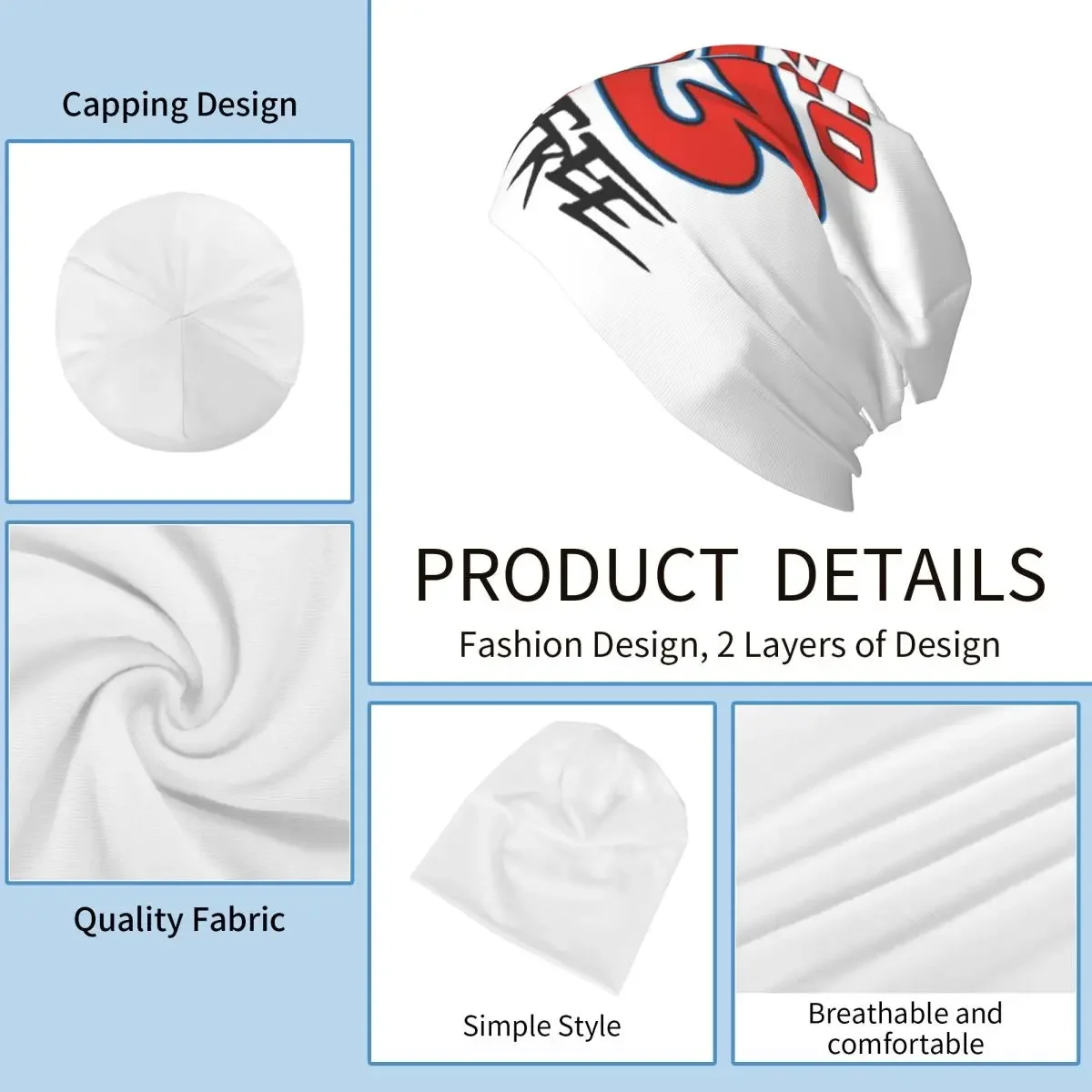 Pecco Bagnaia 63 Go Free قبعة محبوكة دافئة موضة بونيه قبعة الخريف الشتاء في الهواء الطلق قبعات حريمي للجنسين الكبار