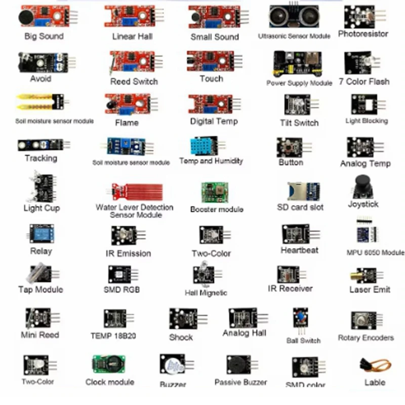 For arduino 45 in 1 Sensors Modules Starter Kit better than 37in1 sensor kit 37 in 1 Sensor Kit UNO R3 MEGA2560