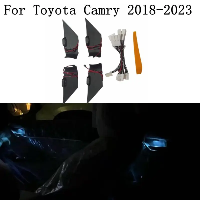 For Toyota 2018-2023 Camry Car Interior Door Bowl Lamp Refitting Handle Led Atmosphere Light Car Inner Ambient Decorative Lamp