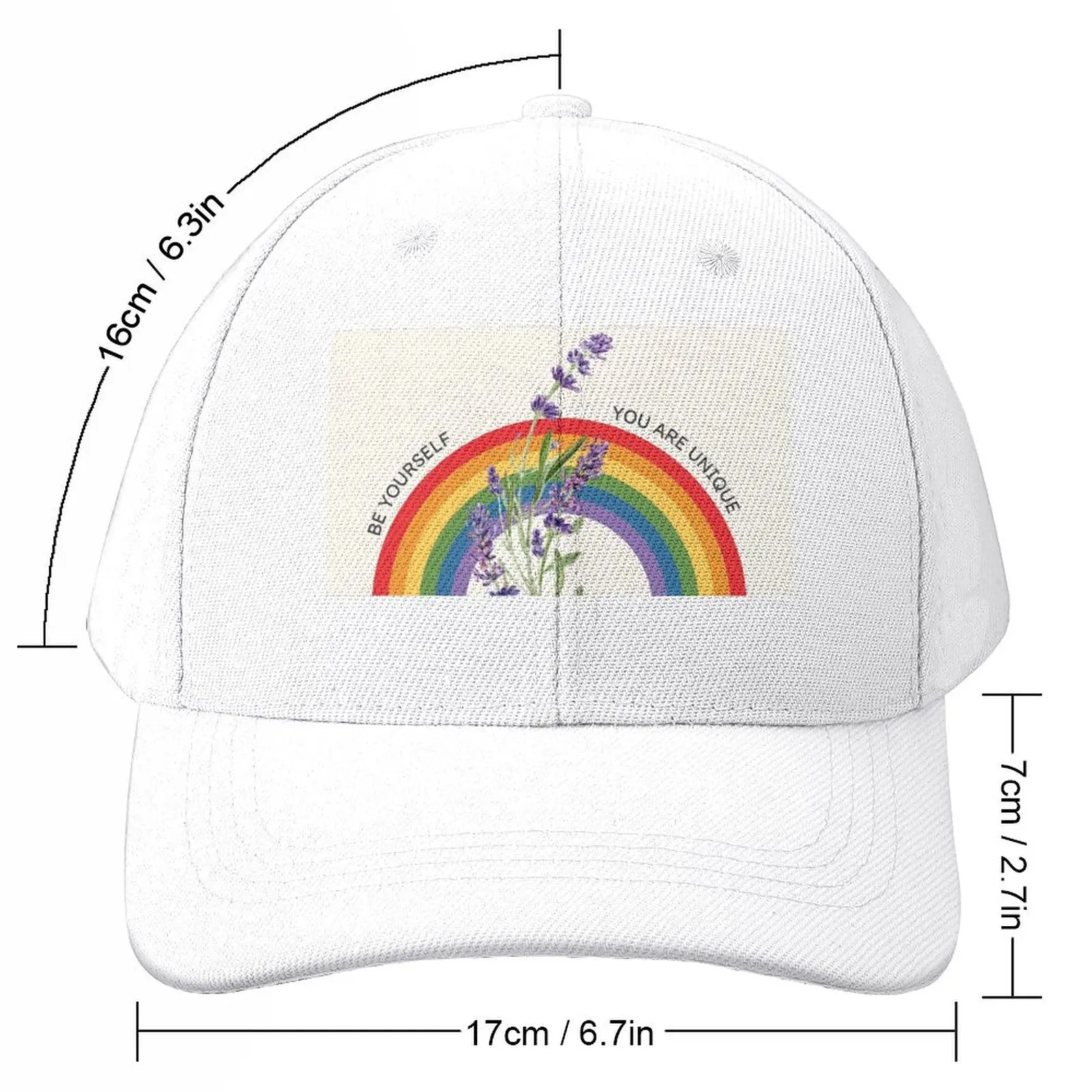 Lavender Rainbow Pride Baseball Cap Hip Hop Streetwear Hat Man Luxury Hat Baseball Cap Men's Hats Women's