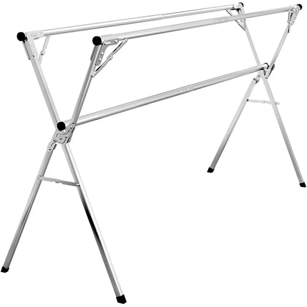 

Adjustable Stainless Steel Folding Drying Rack for Indoor/Outdoor Use (2.4m) with Windproof Hooks