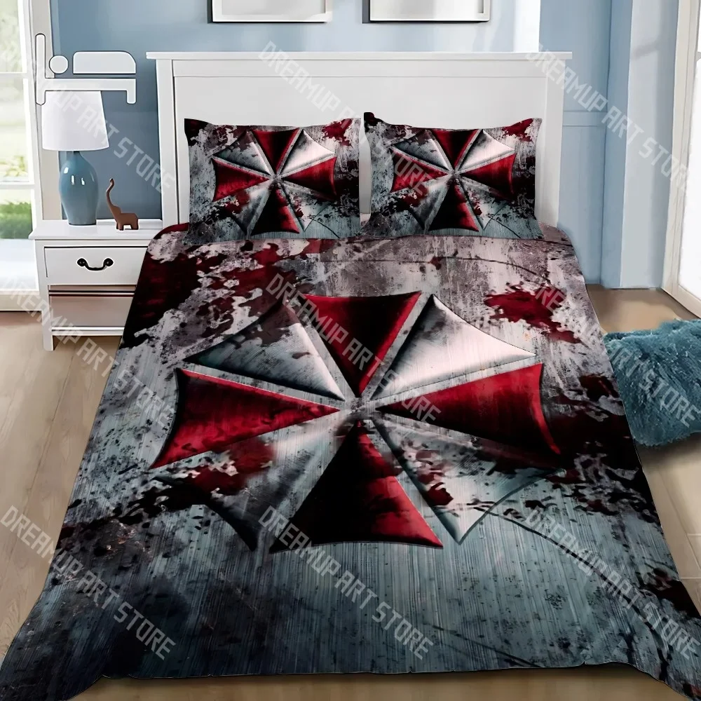 3D Print Resident Evil Game Bedding Set Twin Queen King Full Size Duvet Cover Pillowcase Bed boys girls Adult Home Textiles view 3